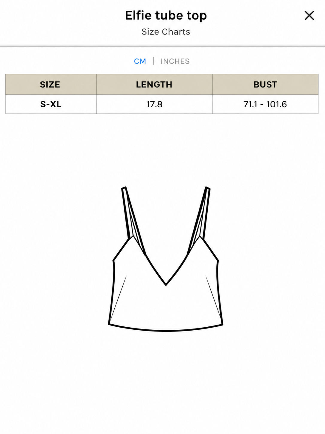 Elfie tube top